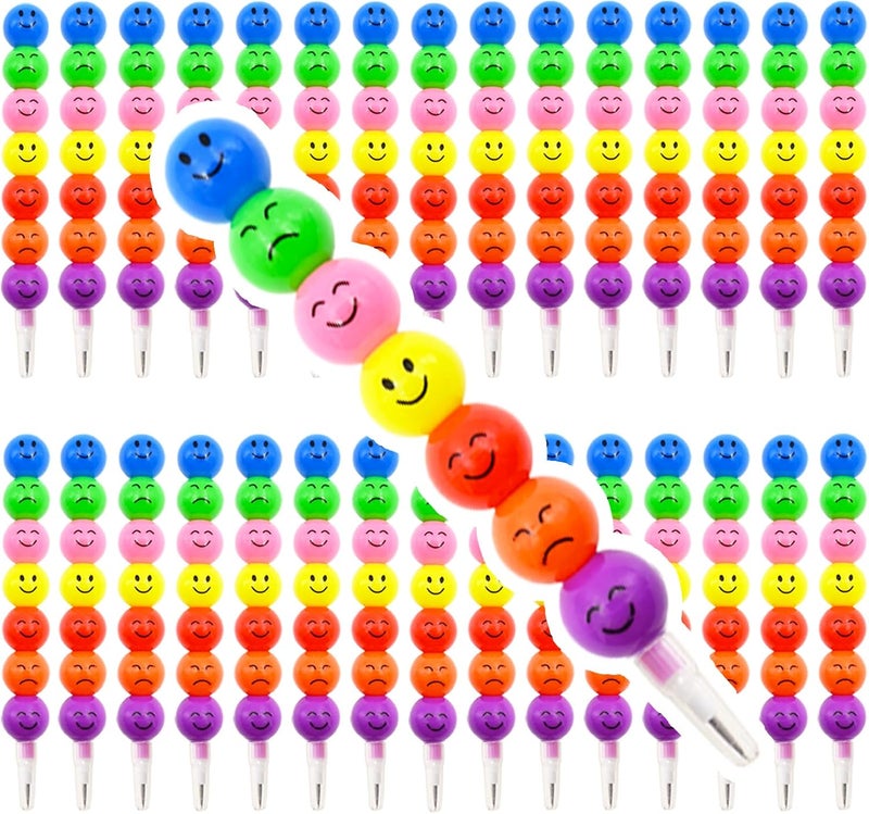 IEFFPIN 30 PCS Cute Stackable Pencil, Plastic Pencil Bulk, Funny Stacking Pencils, Cartoon Pencils for Writing, Drawing - Image 1